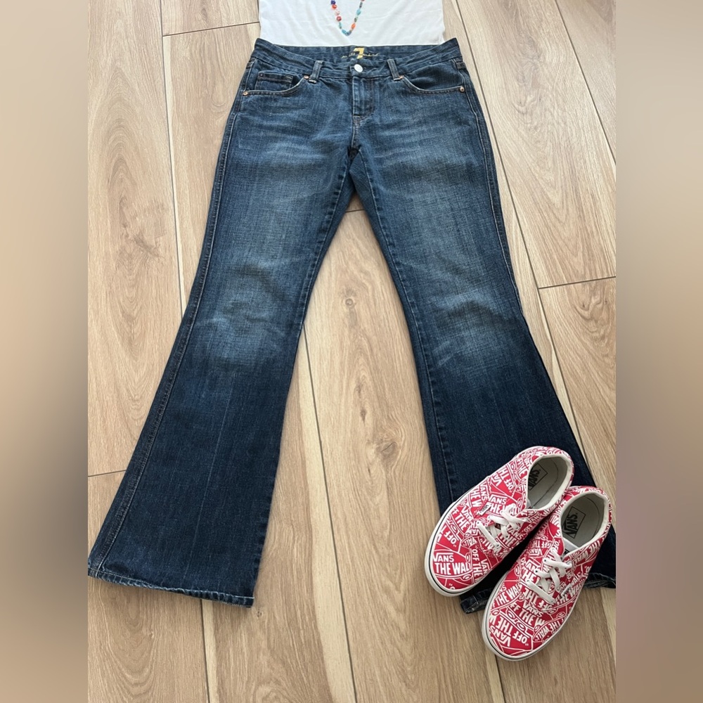 7 for all Mankind 🦩 Women’s Flair Denim Jeans Dark blue Sz:29